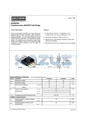 NDS8839H datasheet - Complementary MOSFET Half Bridge