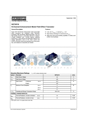 NDT451N datasheet - N-Channel Enhancement Mode Field Effect Transistor