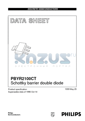 PBYR2100CT datasheet - Schottky barrier double diode