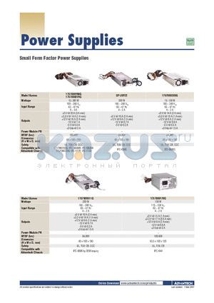 OP-20PZE datasheet - Power Supplies RoHS Small Form Factor Power Supplies