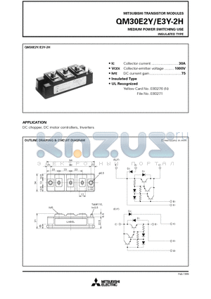 QM30E2Y-2H datasheet - MEDIUM POWER SWITCHING USE INSULATED TYPE