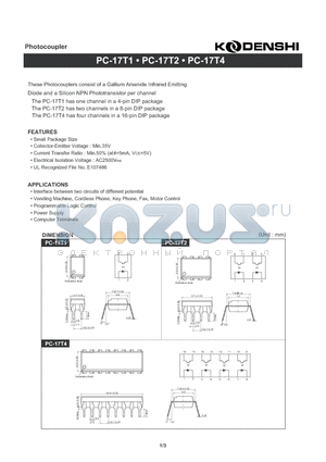 PC-17T1_08 datasheet - Photocoupler