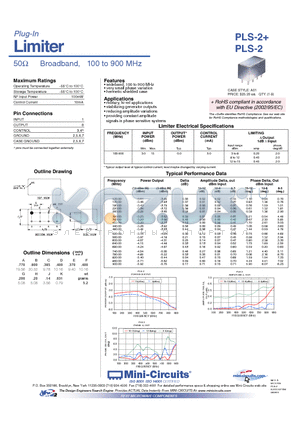 PLS-2 datasheet - Plug-In Limiter