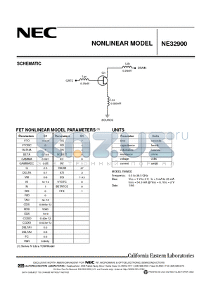 NE32900 datasheet - SCHEMATIC