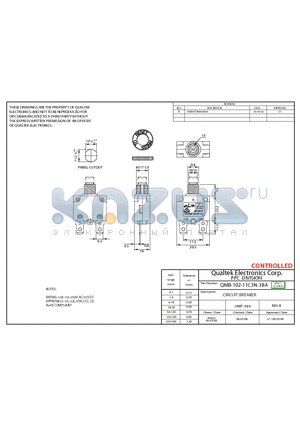 QMB-102-11C3N-3BA datasheet - CIRCUIT BREAKER