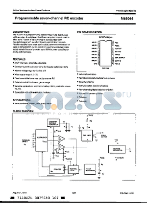 NE5044N datasheet - Programmable seven-channel RC encoder