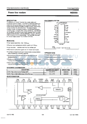 NE5050D datasheet - Power line modem