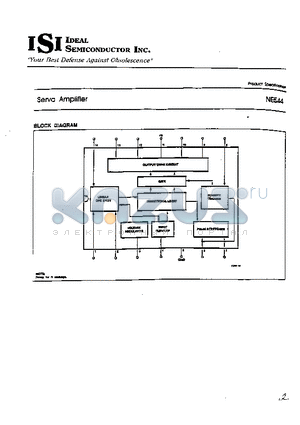 NE544N datasheet - SERVO AMPLIFIER