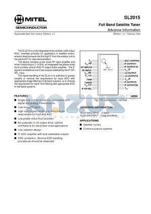 QP1S datasheet - Full Band Satellite Tuner