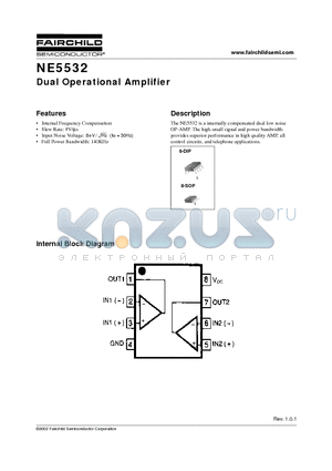 NE5532 datasheet - Dual Operational Amplifier