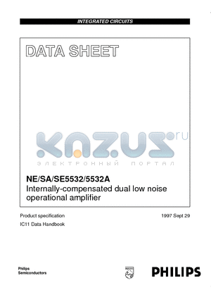 NE5532 datasheet - Internally-compensated dual low noise operational amplifier