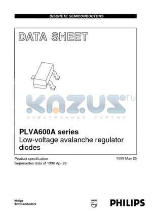 PLVA650 datasheet - Low-voltage avalanche regulator diodes