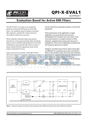 QPI-6-EVAL1 datasheet - Evaluation Board for Active EMI Filters