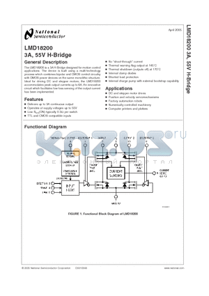 LMD18200-2D/883 datasheet - 3A, 55V H-Bridge