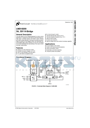 LMD18200 datasheet - 3A, 55V H-Bridge