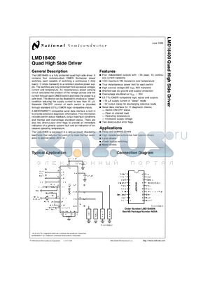 LMD18400 datasheet - Quad High Side Driver