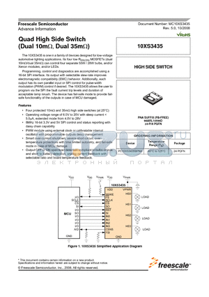 PC10XS3435BPNA datasheet - Quad High Side Switch (Dual 10mY, Dual 35mY)