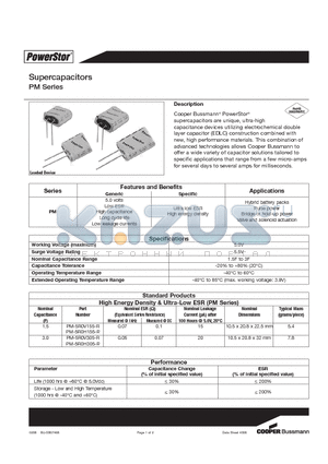 PM-5R0H155-R datasheet - Supercapacitors