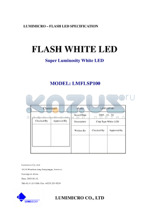 LMFLSP100 datasheet - Super Luminosity White LED