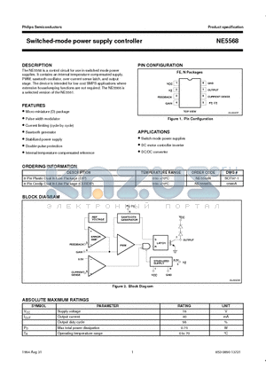 NE5568FE datasheet - Switched-mode power supply controller