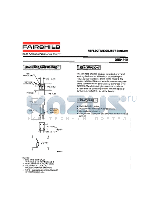 QRD1313 datasheet - REFLECTIVE OBJECT SENSOR