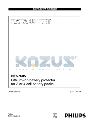 NE57605 datasheet - Lithium-ion Battery Protector for 3 or 4 cell battery packs