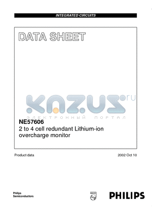 NE57606DD datasheet - 2 to 4 cell redundant Lithium-ion overcharge monitor