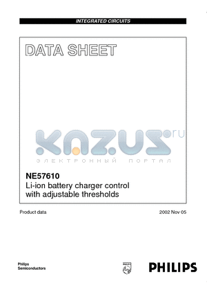 NE57610BDH datasheet - Li-ion battery charger control with adjustable thresholds