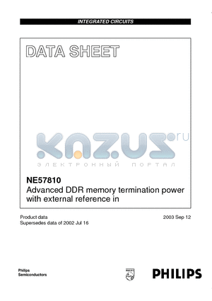 NE57810S datasheet - Advanced DDR memory termination power with external reference in
