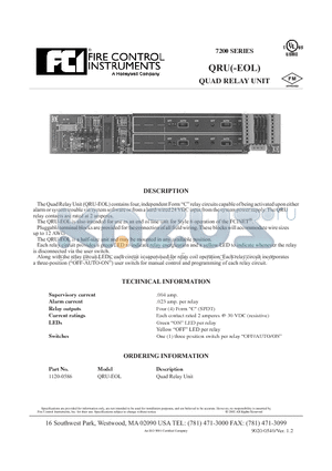 QRU-EOL datasheet - Quad Relay Unit