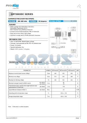 QRT2003DC_R2_00001 datasheet - SUPERFAST RECOVERY RECTIFIERS