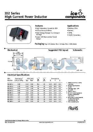 I02-152-1 datasheet - High Current Power Inductor