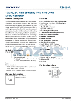 LMK325BJ226ML datasheet - 1.2MHz, 2A, High Efficiency PWM Step-Down DC/DC Converter