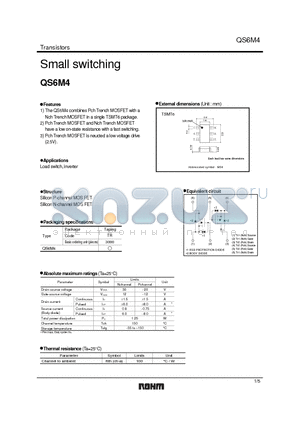 QS6M4 datasheet - Small switching