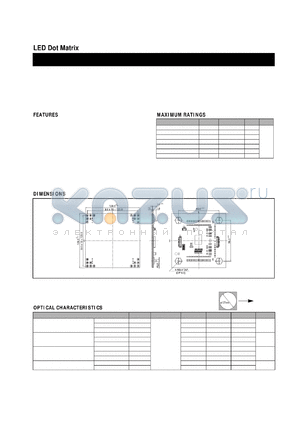 KLM-128CA-16A datasheet - LED Dot Matrix(module designed for light emitting display device)