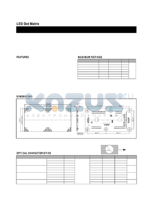 KLM-128CA-16B datasheet - LED Dot Matrix(module designed for light emitting display device)