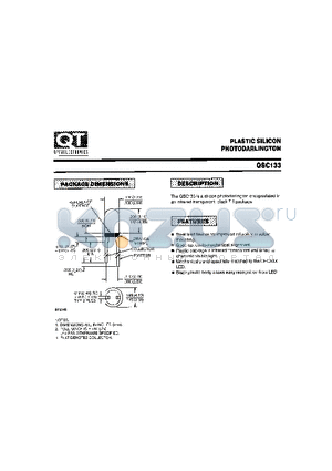 QSC133 datasheet - PLASTIC SILICON PHOTODARLINGTON