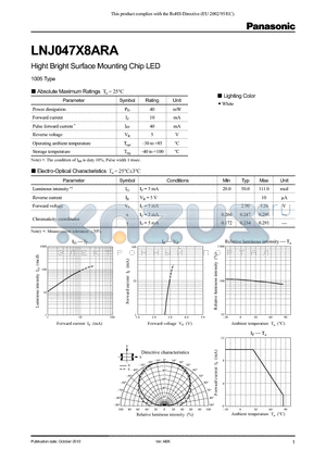 KLTFTN2K4700 datasheet - Hight Bright Surface Mounting Chip LED