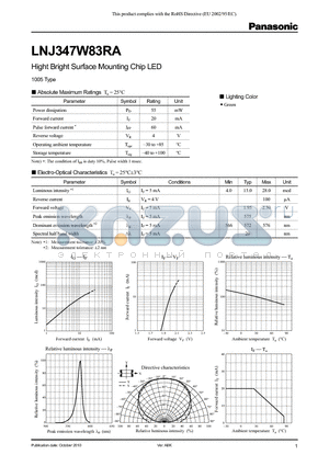 KLTFTN2K4700 datasheet - Hight Bright Surface Mounting Chip LED