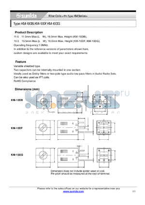 KM-10DB datasheet - Filter Coils