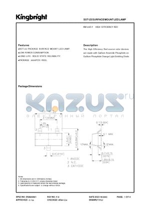 KM-23ID-F datasheet - SURFACE MOUNT LED LAMP (HIGH EFFICIENCY RED)