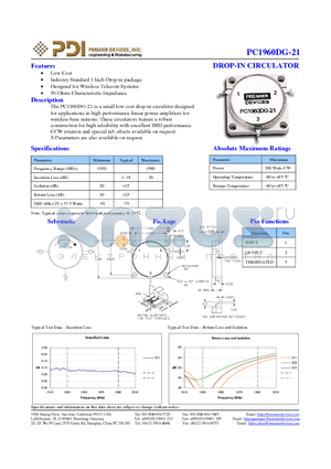 PC1960DG-21 datasheet - DROP-IN CIRCULATOR