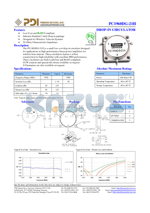 PC1960DG-21H datasheet - DROP-IN CIRCULATOR