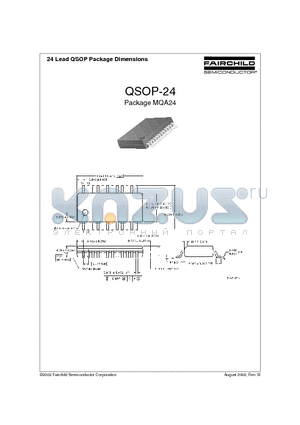 QSOP-24 datasheet - Package MQA24