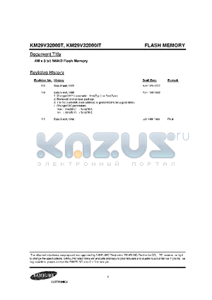 KM29V32000T datasheet - FLASH MEMORY