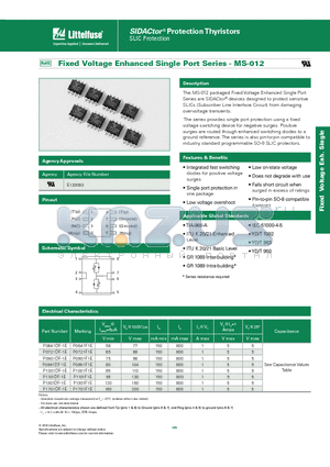 MS-012 datasheet - Fixed Voltage Enhanced Single Port Series