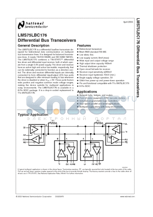 LMS75LBC176MX datasheet - Differential Bus Transceivers