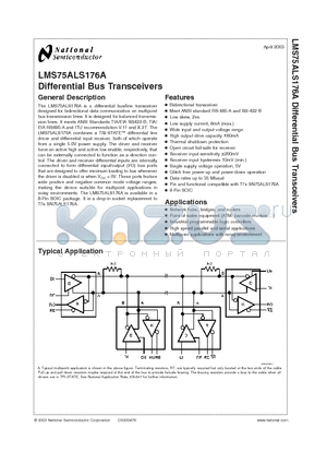 LMS75ALS176A datasheet - Differential Bus Transceivers