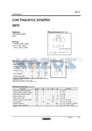 QST4 datasheet - Low frequency amplifier