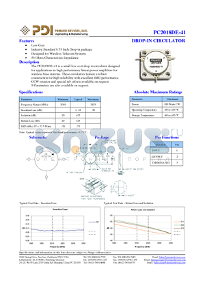 PC2018DE-41 datasheet - DROP-IN CIRCULATOR